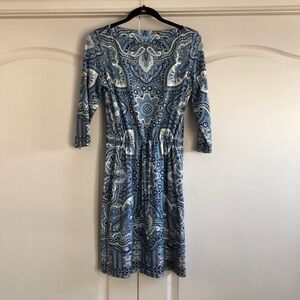 J.McLaughlin Marianne Shirt Dress / Medium Blue Paisley